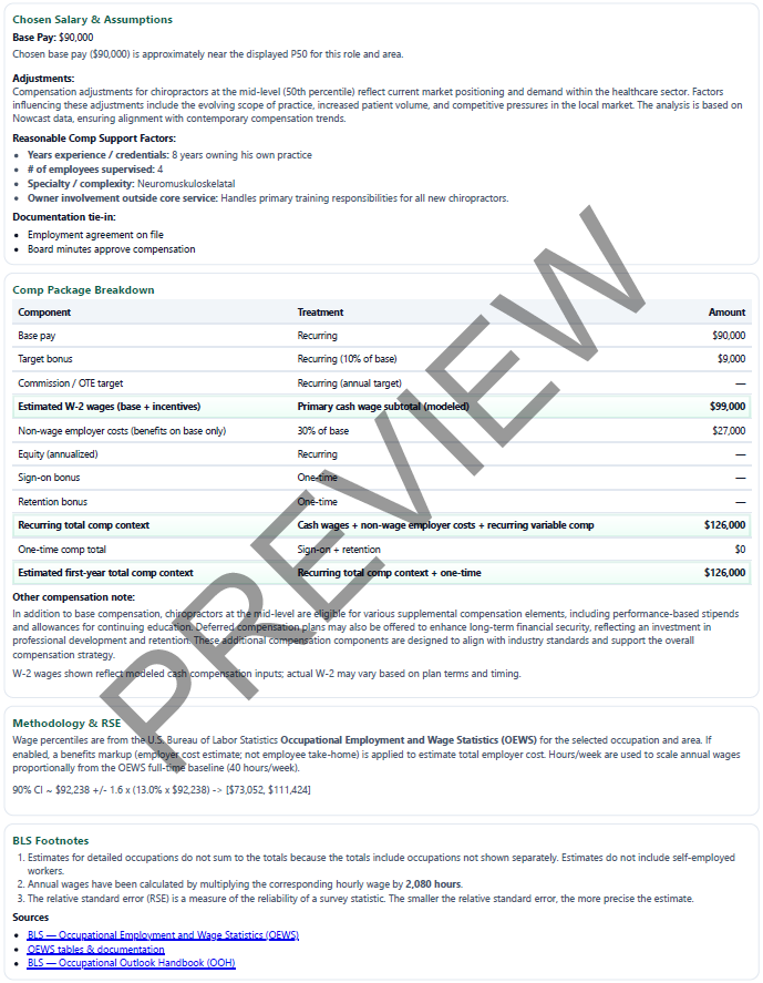 Reasonable compensation memo page 2